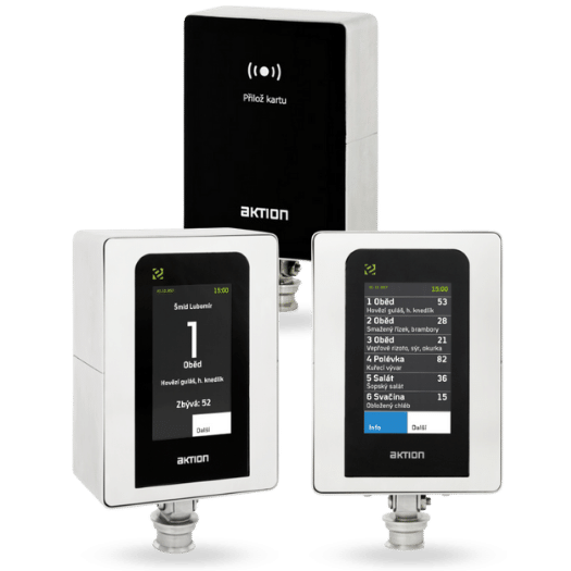 Výdajný displej na identifikáciu hosťa pre stravovací systém Aktion