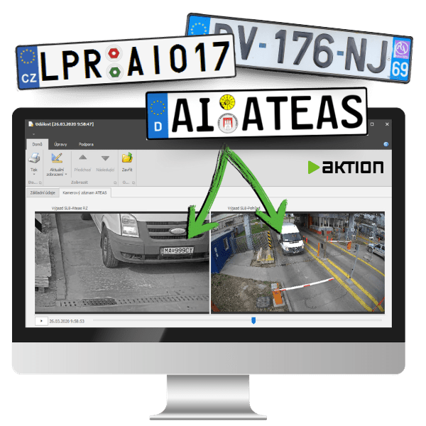 Aktion rozpoznáva poznávacie značky vozidiel vďaka systému ANPR spoločnosti Ateas