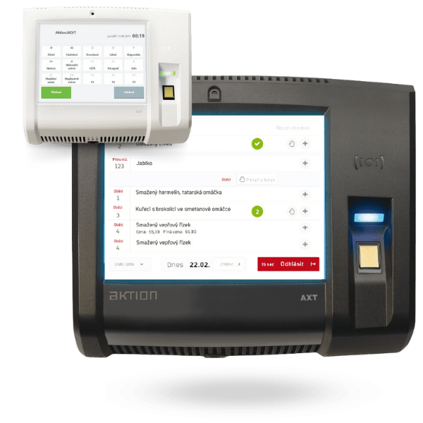 Multifunkčný terminál Aktion AXT s dotykovou obrazovkou a čítačkou odtlačkov prstov