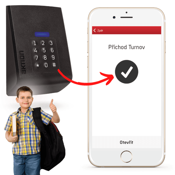 Prístupový systém Aktion skontroluje, či dieťa prišlo do školy, a ak nie, pošle informáciu na mobilný telefón rodiča.