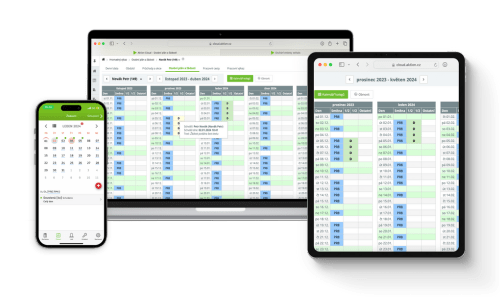 Modul schvaľovania a plánovania udalostí pre online dochádzku Aktion
