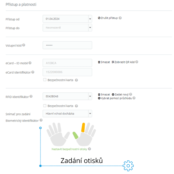Konfigurácia výtlačkov alebo kariet priamo v čítačke Aktion eSmartReader