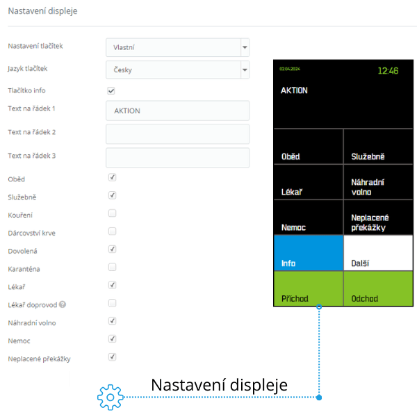 Nastavenie displeja Aktion eSmartReader online