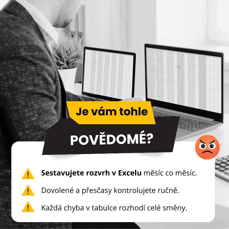 Plán zmien v programe Excel