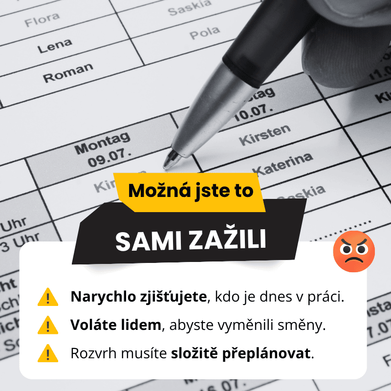 Náhle zmeny v rozvrhu zmien? V Aktionu je to hračka. Plánujte zmeny bez chaosu